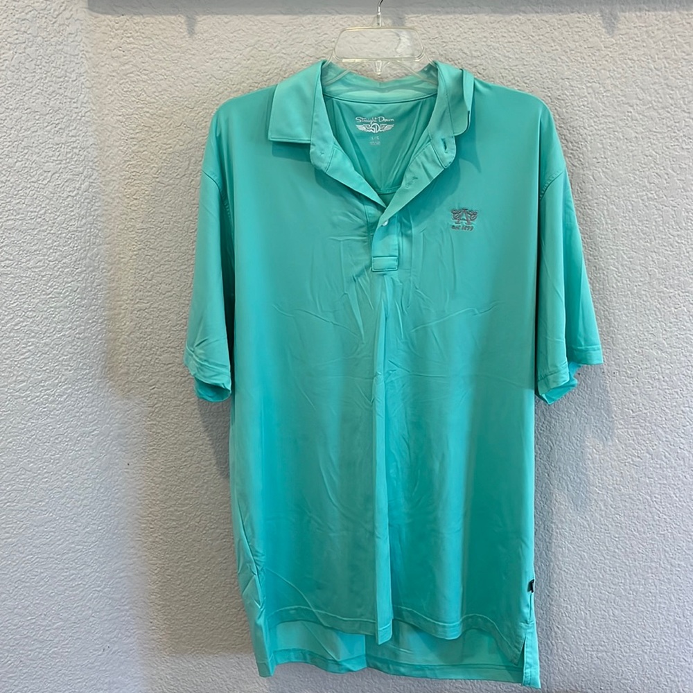 Teal Straight Down Golf Polo w/ ACC Logo